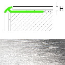Угол внешний защитный под плитку 3мм RAS/3 серебро 92050, алюминий мягко-шлифованный блестящий анодированный Protrim ProfilPas 2,7м 