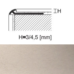 Угол внешний защитный под плитку 3мм  RA/3 цвет титан 92085, алюминий анодированный Protrim ProfilPas 2,7м 