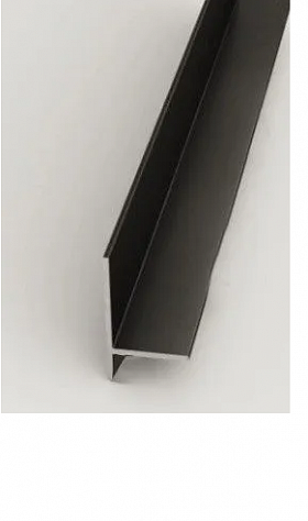 Микроплинтус Alpro 13 - 7628 Черный 6/10 алюминиевый анодированный, 2м.