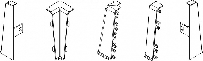 Соединительный профиль Cezar Hi-line Prestige в цвет плинтуса