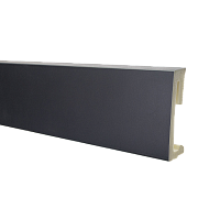 Напольный плинтус SALAG Alpha AP81U2 Czarny (Черный) 80  мм