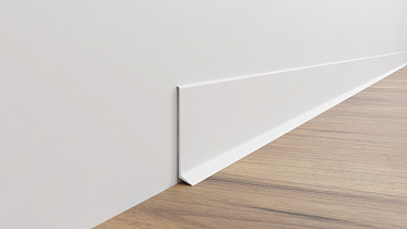 Плинтус AlPro13 - 21100 алюминиевый L 100 белый /порошковая окраска в RAL 2.95 м.