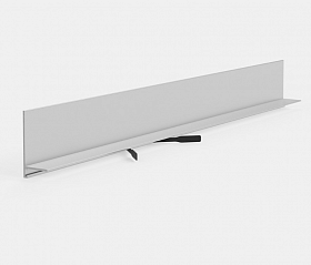 Щелевой плинтус Mini L AlPro13-601 алюминиевый Белый Муар 2,7 м