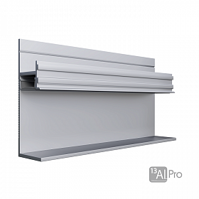 Теневой плинтус скрытого монтажа AlPro13-7210 с нижней полкой Анодированный  (под подсветку) 2,7 м.  