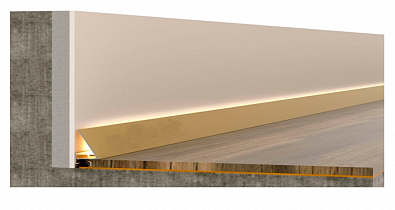 Плинтус алюминиевый ALPro 13-570 шампань 2,7 м