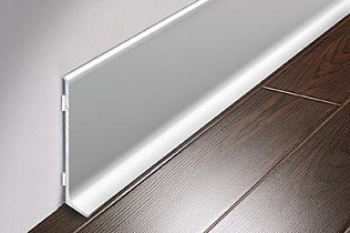 Плинтус алюминиевый цокольный Лука, высота 60